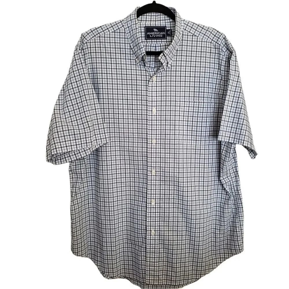 American Living Casual Short Sleeve Button Front Shirt